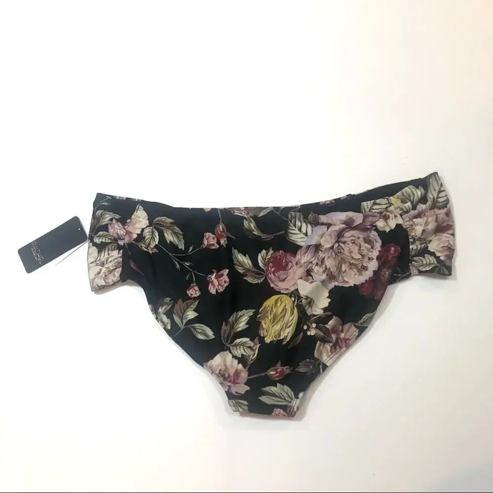 Rachel Roy Ruched Side floral swim bikini bottom